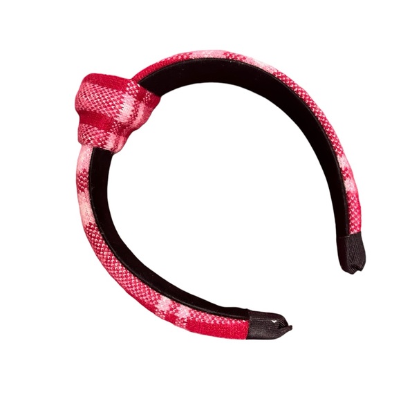 Cozy Nicole Miller Sweatshirt XS red checkered with headband - Picture 4 of 4